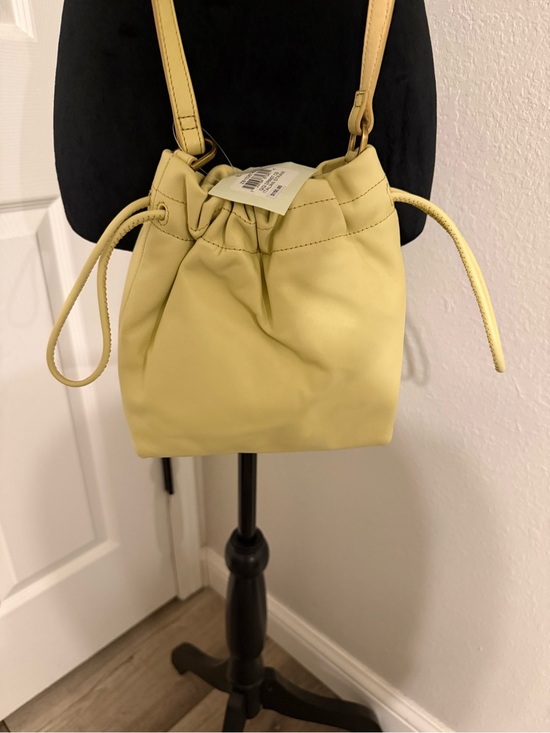 Fossil Handbags - Women's Drawstring Bucket Bag in Pale Yellow - Gigi Drawstring